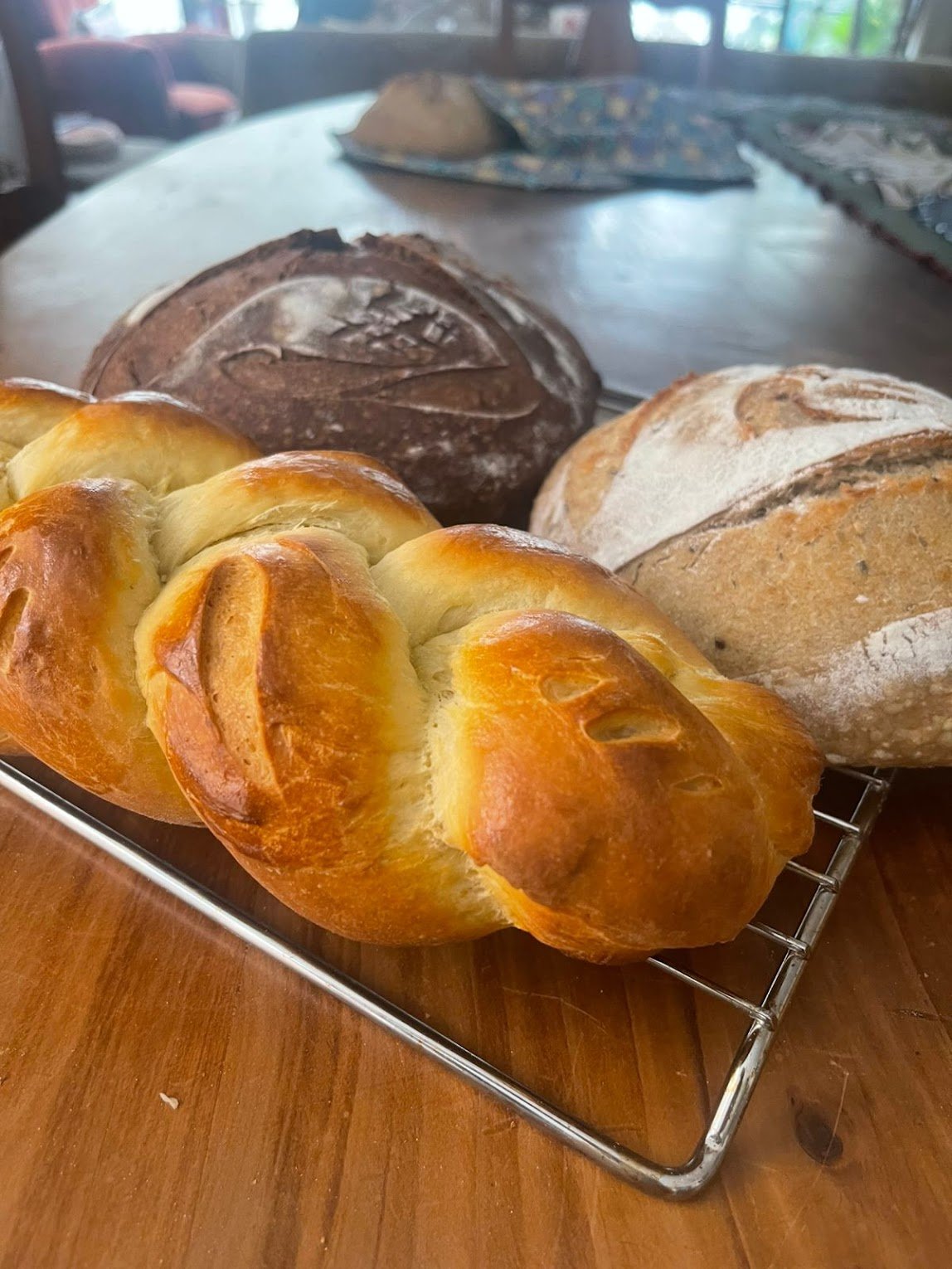 Pan trenza de masa madre — La Bemba Colorá